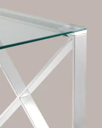 Журнальный стол КРОСС 55кс55 Серебро / 55x55