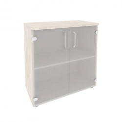 Шкаф низкий широкий (2 низких фасада стекло) ОНИКС О.СТ-3.2 Денвер Светлый / ONIX O.ST-3.2