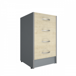 Каркас тумбы А.ТП-4 Рива А.ТП-4К1 Клен/Металлик / Riva