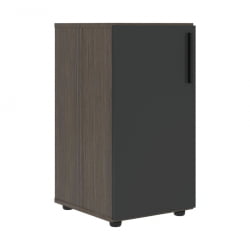 Шкаф-колонка с глухой малой дверью (левый) ВЕЛИОН ВЛCС 40.1 Л Яшма черный Дуб Сильвер / VELION VLCS L