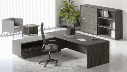 Шкаф средний ДЭЛИ ДЛИ37252012 Эбен Антрацит / DALI DLI37252012