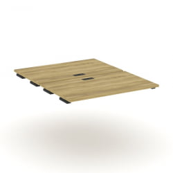 Двойной стол-приставка к двум опорным тумбам/шкафам CОНCЕПТ CН.ДСПР-006 Дуб Винченцо Черный / CONCEPT CN.DSPR-006