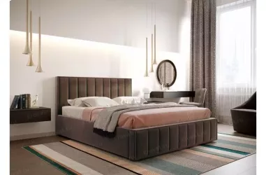 Кровать двуспальная из дерева Вена 1600 Мора коричневый