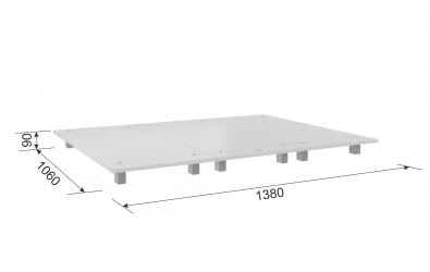 Кровать 1.4 Настил КМ.1-00.3 белый / KM.1-00.3