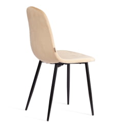 Металлический стул БРЕЕЗЕ (мод. ДЖСC-58) Велюр/металл , 44 х 53 х 86 см, сандй (песочный) ХЛР6 / черный / BREEZE (mod. JSC-58) sandy HLR6