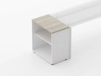 Тумба открытая Дека 9.01.07 Дуб Сантана светлый/Белый / Deka