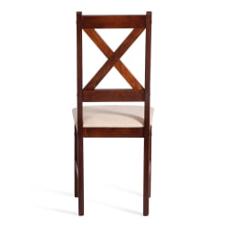 Стул CРОССМАН (комплект) НЕВ, Многослойный березовый шпон, 41х40кс100 см, каппучино/велюр бежевый / CROSSMAN NEW, 41х40x100 cappuchino/велюр