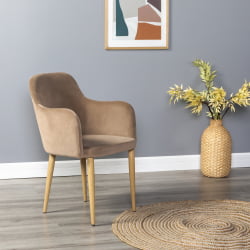 Кресло Ледгер К Диаг беиге/нат.дуб / Ledger Diag beige/нат.дуб