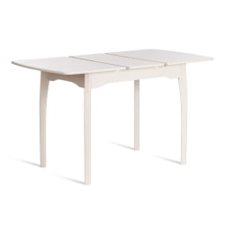 Стол CАТЕРИНА бук, мдф, 100+30кс70кс75, Иворй вхите / CATERINA 100+30x70x75, Ivory white