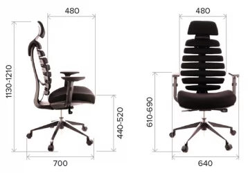 Эргономичное кресло Ерго Блаcк ткань Бирюзовый / Ergo Black