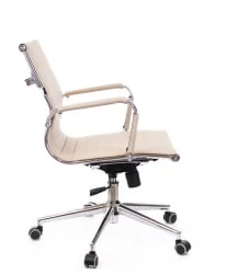 Кресло для персонала Лео Т экокожа Бежевый / Leo T
