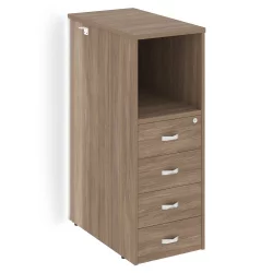 Тумба с подсветкой 4 ящика проходная, средняя ОНИКС О.Р-ТВ-4.С Дуб Аризона / ONIX O.R-TV-4.S