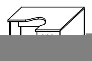 Стол письменный правый ИМАГО СА-3 Пр Мокачино / IMAGO