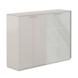 Шкаф средний двойной Атлас НЗ-0315+НЗ-0335.ГС.ГС.ГЛМ Серый камень / Atlas NZ-0315+NZ-0335.GS.GS.GLM