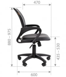 Кресло оператора CХАИРМАН 696 ЭКО Черный / CHAIRMAN