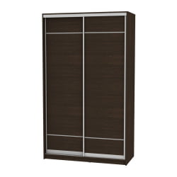 Черный шкаф-купе Б-220х135х60-3(Венге-Д7Д7) / B-220х135х60-3(Венге-D7D7)