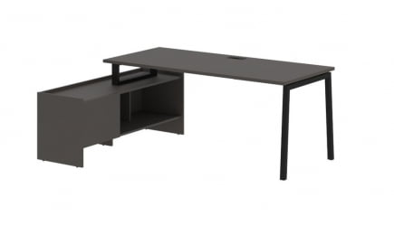 Стол с тумбой ЕДИС ЕЛCТ 19814 Мокко Черный / EDIS ELCT