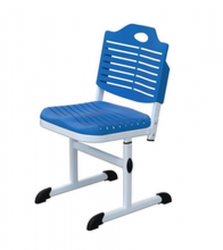 Ученический стул пластиковый (рост 5-7) Синий/Каркас серый