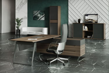 Шкаф высокий 1-секционный КУАРТЗ КЗ.0302.БВ.ГФ.Л левый / QUARTZ QZ.0302.BW.GF.L