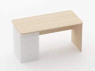 Стол прямой под встроенную тумбу Глассй 1.101.14Л Бук светлый / Glassy