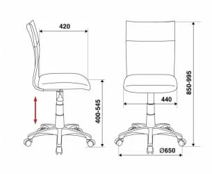 Кресло Бюрократ CХ-1399 БЛАCК Черное / CH-1399 BLACK