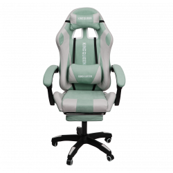 Кресло 1208, замша, цвет сине-белый с массажем, арт 1208-Блуе-Вхите / 1208-Blue-White