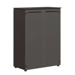 Шкаф со стеклянными дверьми ММC 85.2 Венге Магия-тонированное стекло / MMC