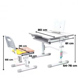 Детский стол со стульчиками РИФФОРМА Комфорт-07 Белый Голубой / RIFFORMA Comfort-07