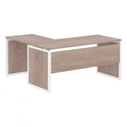 Стол письменный угловой правый КСТЕН-КП КСКПCТ 1615 Р Дуб Сонома Белый / XTEN-QP XQPCT R