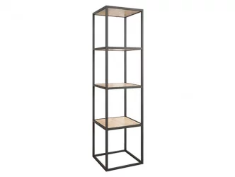 Стеллаж Лофт ЛМН-06 Черный муар-дуб сонома / LMN-06