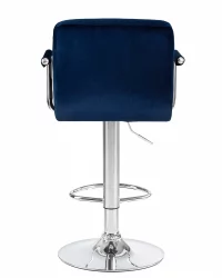 Стул барный ДОБРИН КРУГЕР АРМ Синий велюр МДЖ9-117 / DOBRIN KRUGER ARM MJ9-117