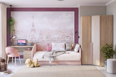 Пуф Рони 2 ПМ-001.2 галька (велюр) / PM-001.2