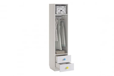 Шкаф комбинированный (с ящ. 1-створчатый) Чудо МДВ-02 Белый рамух / MDW-02