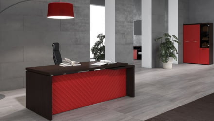 Кабинет руководителя Торр ЛУКС №1 Венге Магия Красный / Torr LUX