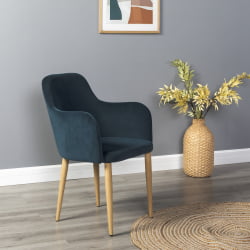 Кресло Ледгер К Диаг блуе/нат.дуб / Ledger Diag blue/нат.дуб