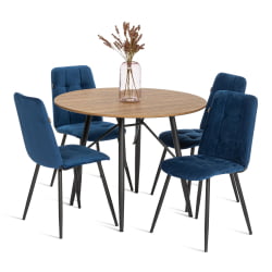 Стул обеденный Асти велюр, 47х54х86, Блуе (синий) / Asti Blue