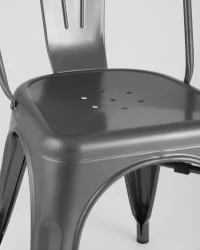 Стул ТОЛИКС с высокой спинкой Серебристый матовый / TOLIX