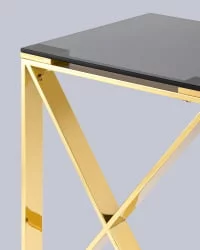 Журнальный стол КРОСС 40кс40 Золото / 40x40