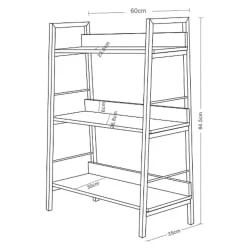 Стеллаж БРАБИКС ЛОФТ СХ-002 Мореный дуб / BRABIX LOFT SH-002