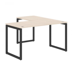 Стол угловой левый КСТЕН-К КСКCТ 1415 Л Бук Тиара Антрацит / XTEN-Q XQCT L