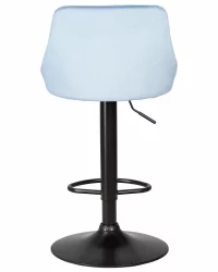 Стул барный ДОБРИН ЛОГАН БЛАCК Ппудрово-голубой велюр МДЖ9-74 / DOBRIN LOGAN BLACK MJ9-74