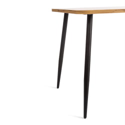 Обеденный стол ПЛУТО ЛДСП/металл, 120кс80кс77 см, Дуб вотан/Черный / PLUTO 120x80x77