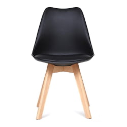 Стул ТУЛИП (мод. 73) / 1 шт. в упаковке дерево/пластик/ПУ, 48.5*52.5*83cм, черный / TULIP (mod. 48.5*52.5*83cм,