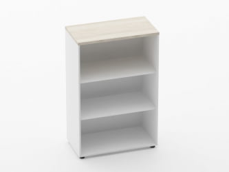 Шкаф 2 широкий открытый Дека 10.12.101 Дуб Сантана светлый/Белый / Deka