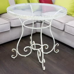 Маленький обеденный стол Ривьера круглый д-800мм х-750мм цвет №7 / d-800мм h-750мм