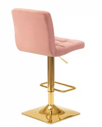 Стул барный ДОБРИН ГОЛДИЕ Пудрово-розовый велюр МДЖ9-32 / DOBRIN GOLDIE MJ9-32