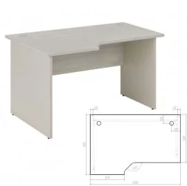 Стол эргономичный левый Нев Лине НЛН36315321 Дуб шамони светлый / New Line NLN36315321