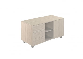 Тумба мобильная 3-секционная Атлас НЗ-0203.ЙН.ЙН Ясень Наварра / Atlas NZ-0203.YN.YN