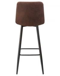 Стул барный ДОБРИН НИCОЛЕ (черные матовые ножки, коричневая микрофибра (ПК-03)) 2 шт / DOBRIN NICOLE (PK-03))