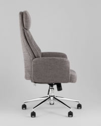 Кресло офисное ТопЧаирс Неома серый экокожа / TopChairs Neoma